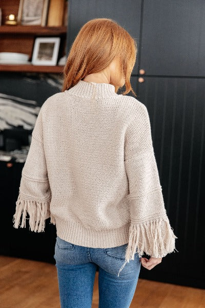 Handle It All Fringe Detail Sweater - Cheeky Chic Boutique