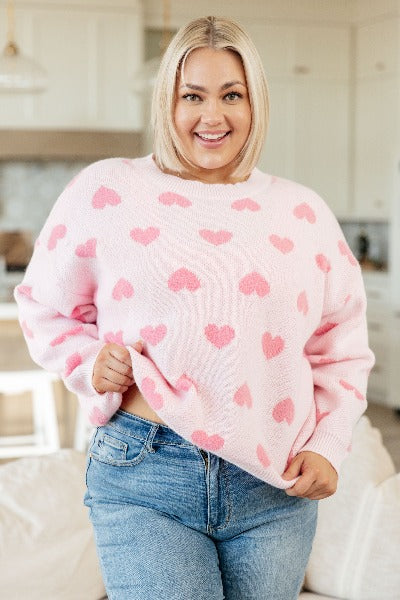 Heart On My Sleeves Sweater - Cheeky Chic Boutique