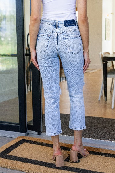 Rizzo High Rise Crop Straight Jeans - Cheeky Chic Boutique