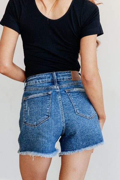 Samantha Cut Off Denim Shorts - Cheeky Chic Boutique