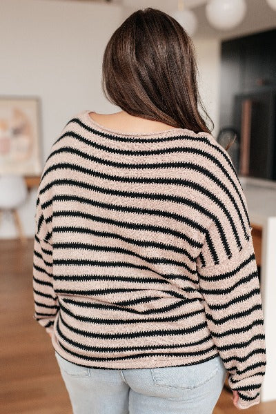 Self Assured Striped Sweater - Cheeky Chic Boutique