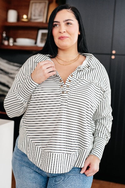 Striped Serendipity Pullover - Cheeky Chic Boutique