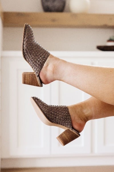 Walk With Me Woven Mules - Cheeky Chic Boutique