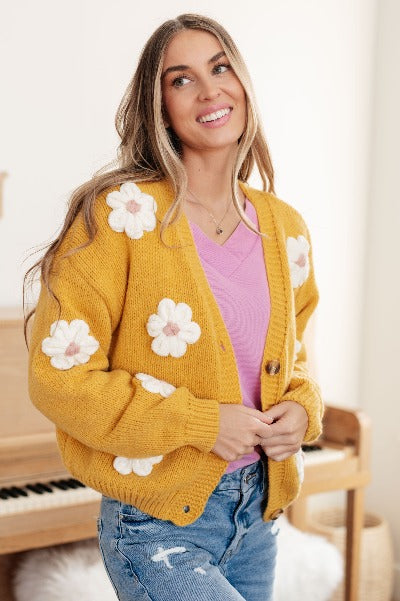 You're Enough Floral Cardigan - Cheeky Chic Boutique