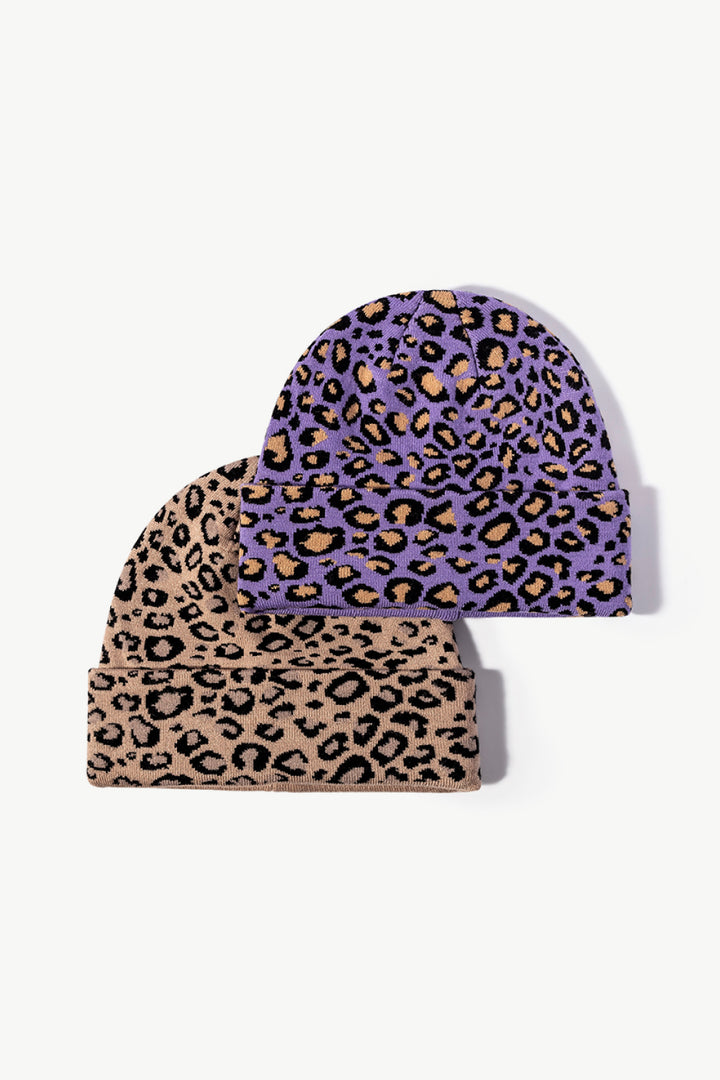 Leopard Pattern Cuffed Beanie - Cheeky Chic Boutique