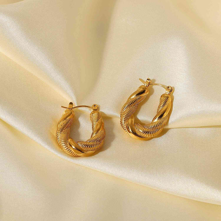 Everywhere Twisted Hoop Earrings - Cheeky Chic Boutique