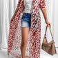 PRE-ORDER Animal Print Half Sleeve Duster Cardigan - Cheeky Chic Boutique