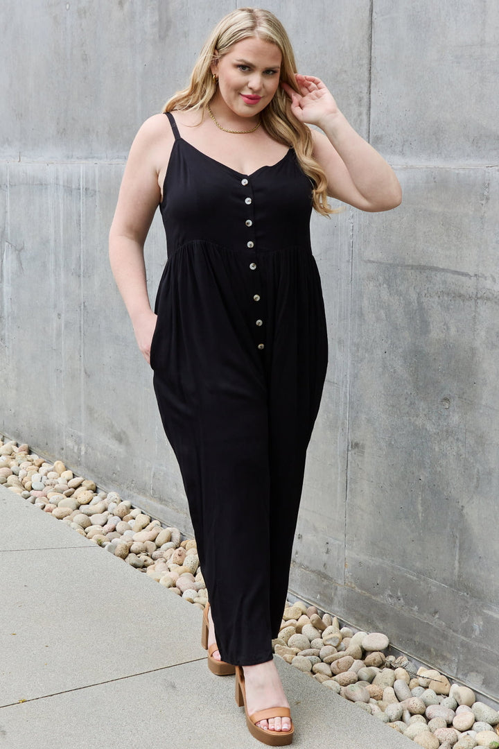 All Day Wide Leg Jumpsuit - Cheeky Chic Boutique