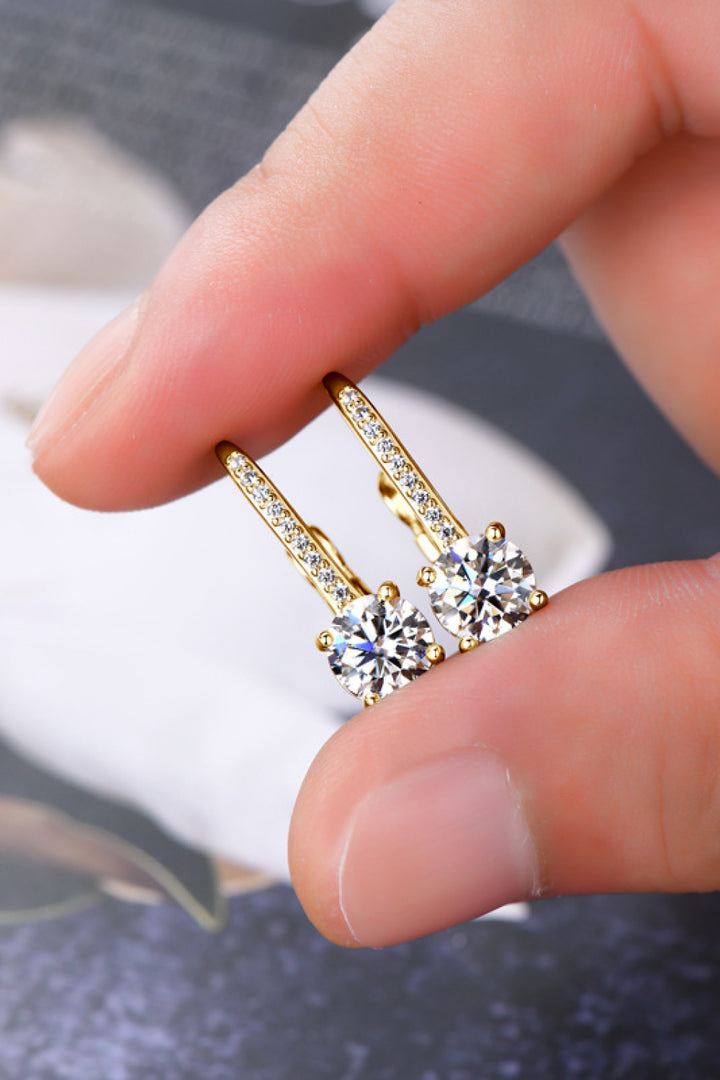 Descia 2 Carat Moissanite 925 Earrings - Cheeky Chic Boutique