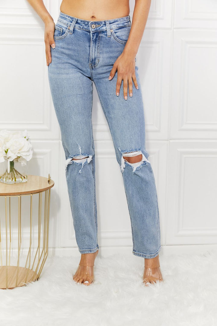 Kancan Abby High Rise Slim Straight Jeans - Cheeky Chic Boutique