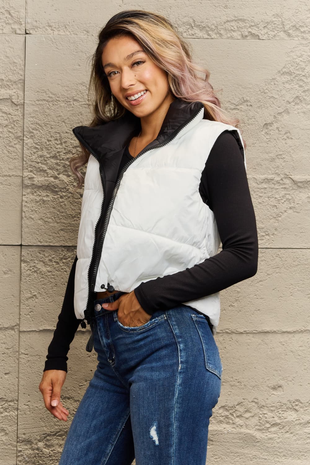 Macaroon Reversible Puffer Vest - Cheeky Chic Boutique