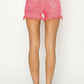 RISEN High Waist Frayed Hem Denim Shorts - Cheeky Chic Boutique