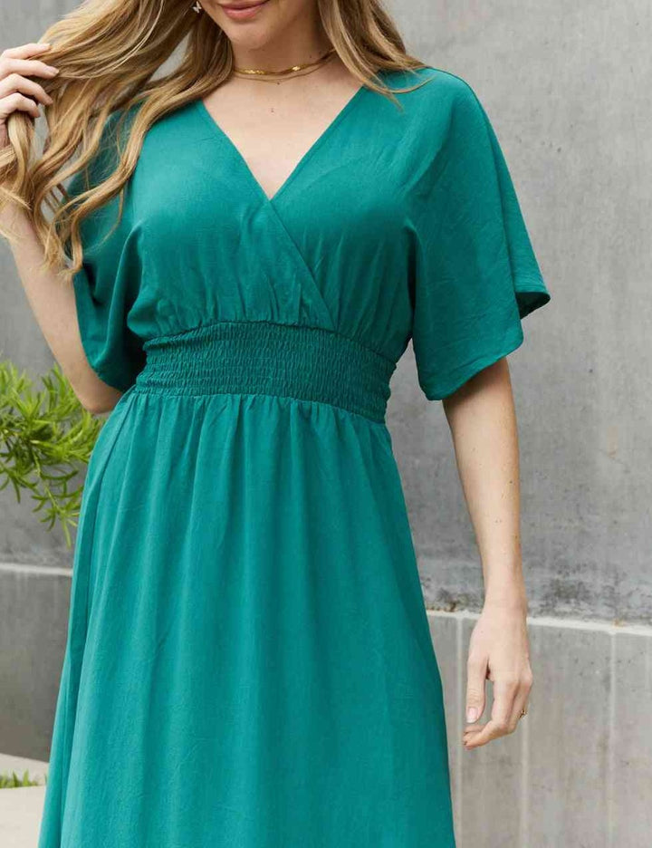 ODDI Full Size Woven Wrap Maxi Dress - Cheeky Chic Boutique