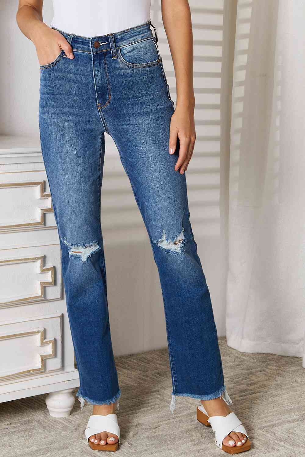 In Distress Judy Blue Jeans - Cheeky Chic Boutique