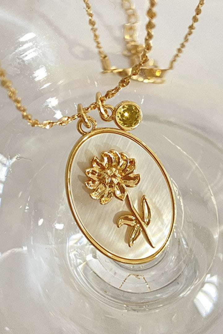 Wildflower Shell Pendant Necklace - Cheeky Chic Boutique