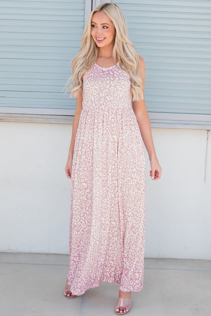 Sunday Stroll Leopard Maxi Dress - Cheeky Chic Boutique