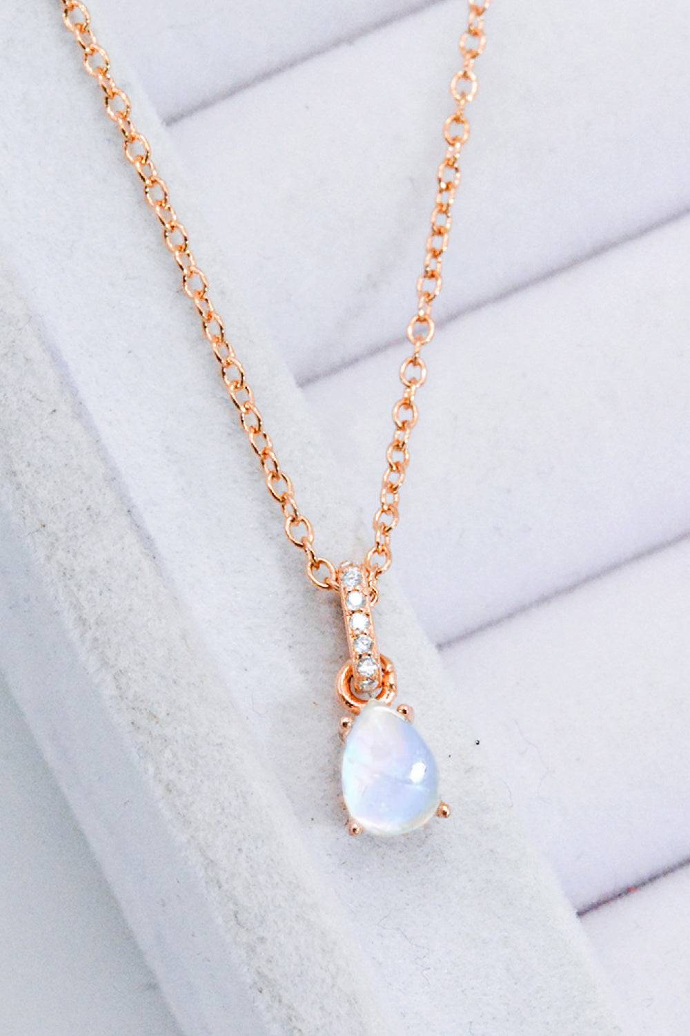 Moonstone Teardrop Pendant Necklace - Cheeky Chic Boutique