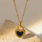Contrast Heart Pendant Necklace - Cheeky Chic Boutique