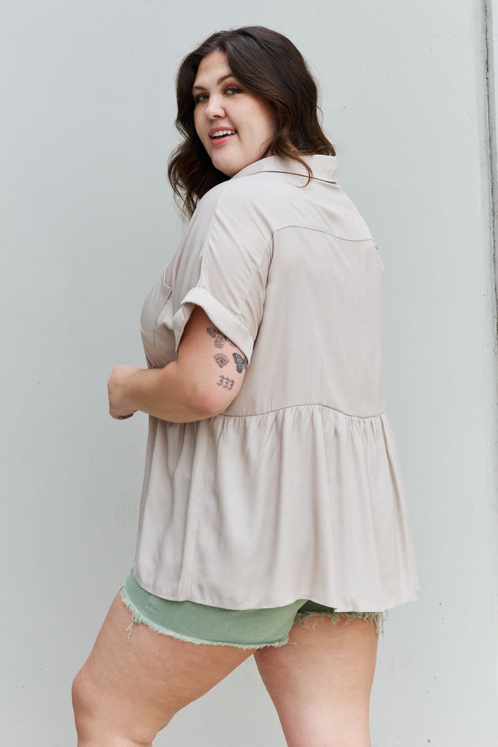 Find Yourself Tencel Babydoll Blouse - Cheeky Chic Boutique