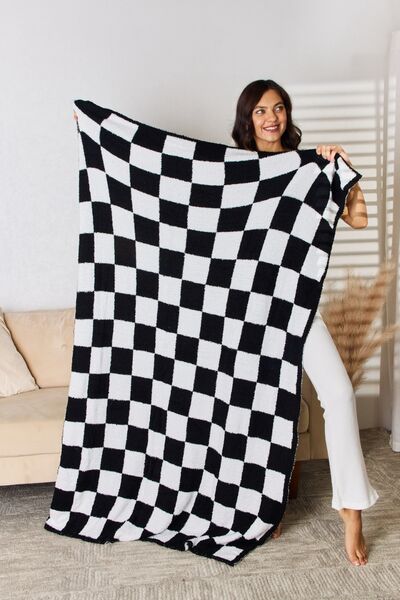 Cuddley Checkered Decorative Throw Blanket - Cheeky Chic Boutique