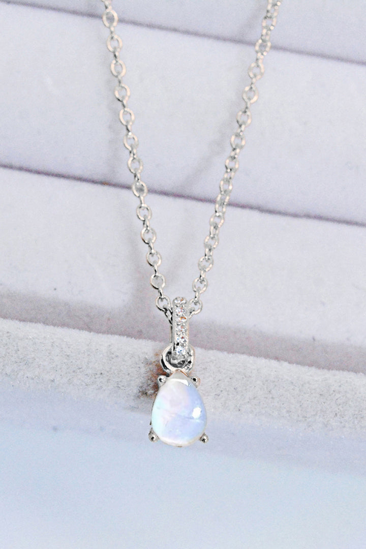 Moonstone Teardrop Pendant Necklace - Cheeky Chic Boutique