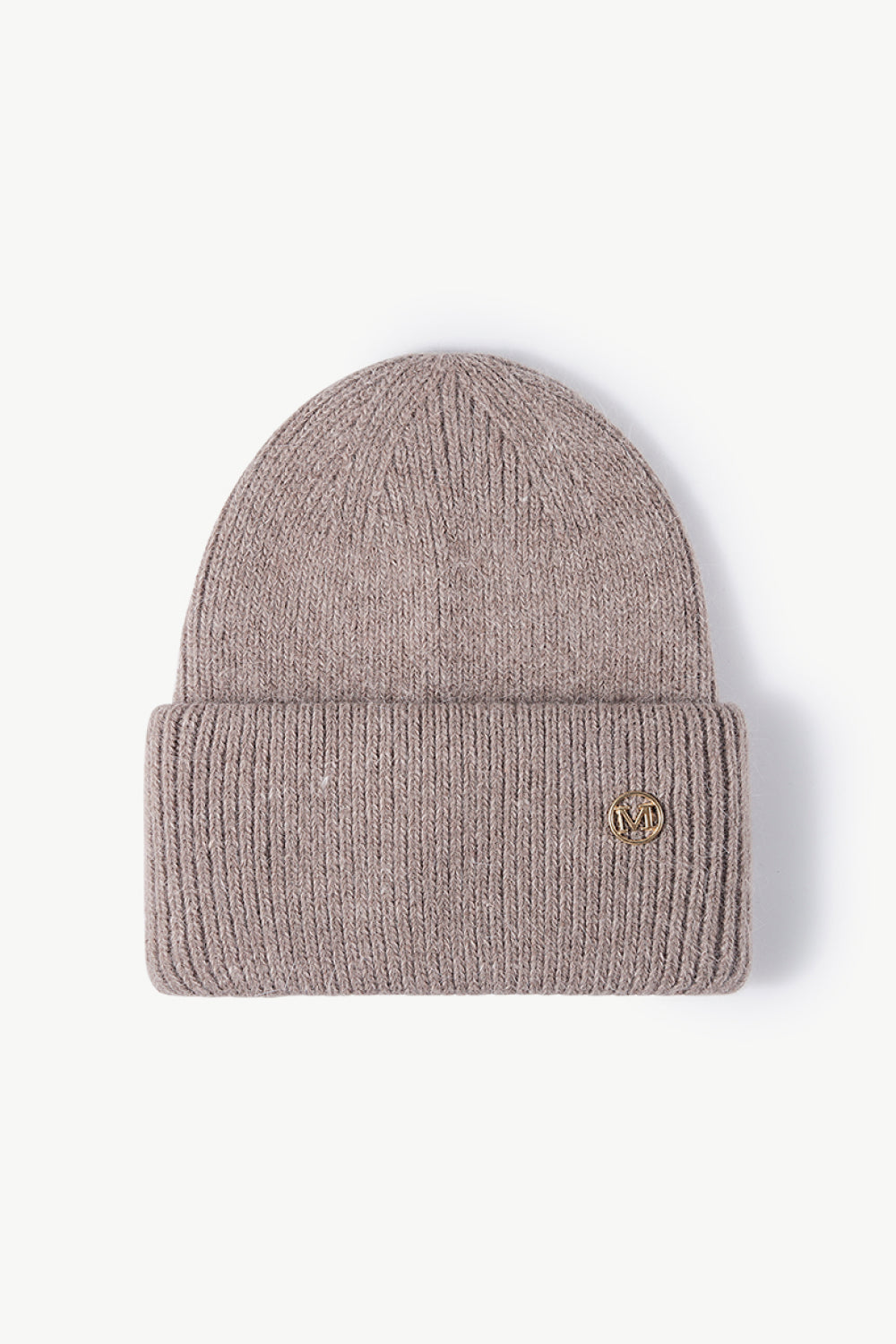 M Rib-Knit Cuff Beanie - Cheeky Chic Boutique