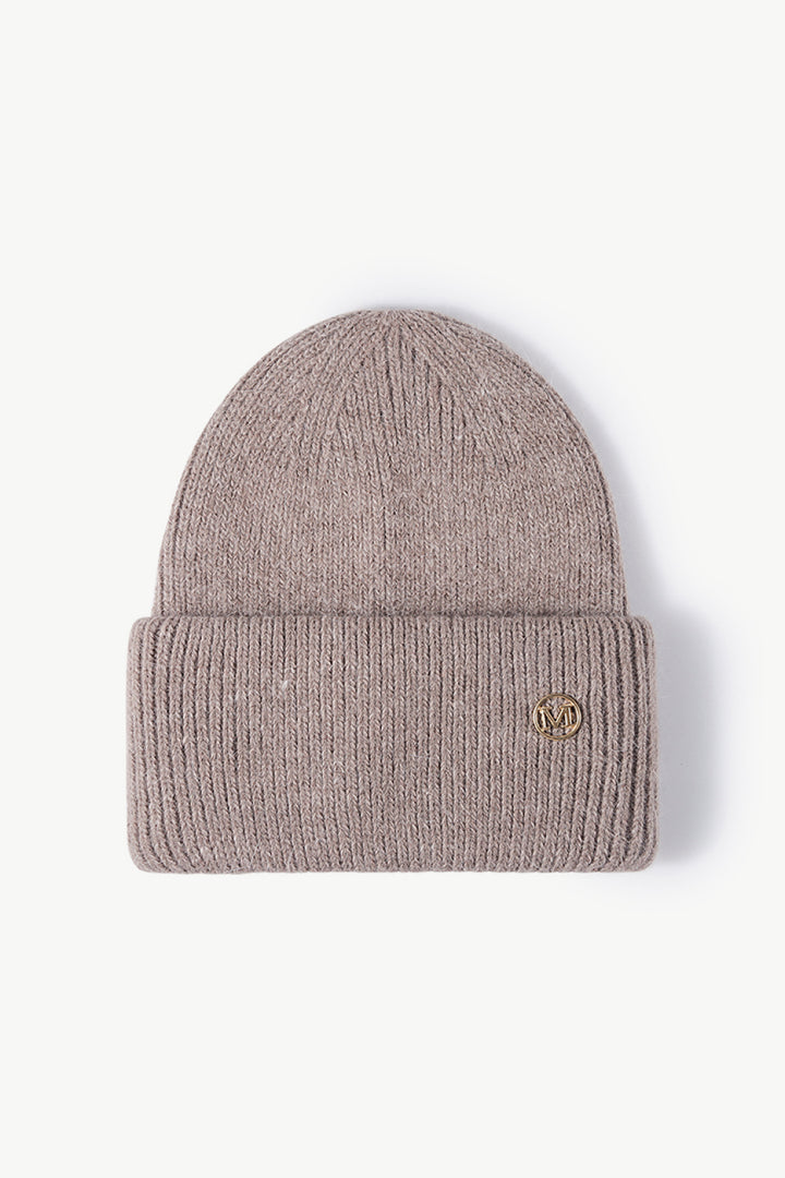 M Rib-Knit Cuff Beanie - Cheeky Chic Boutique