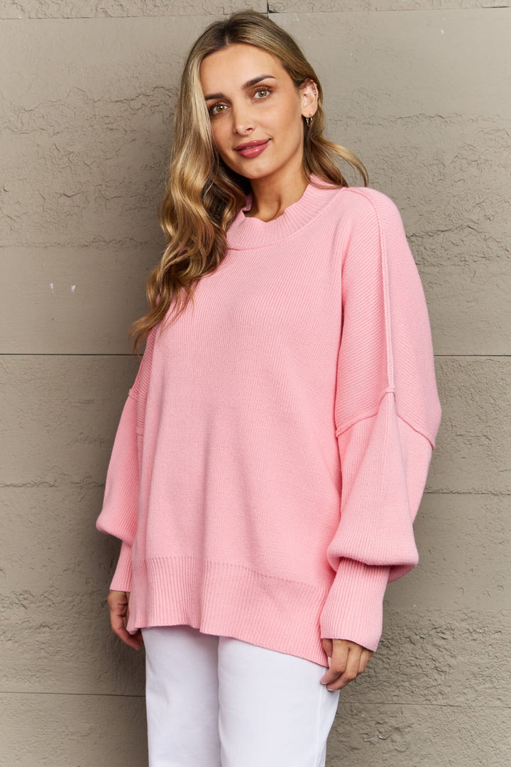 Comfort Awaits Pink Sweater - Cheeky Chic Boutique