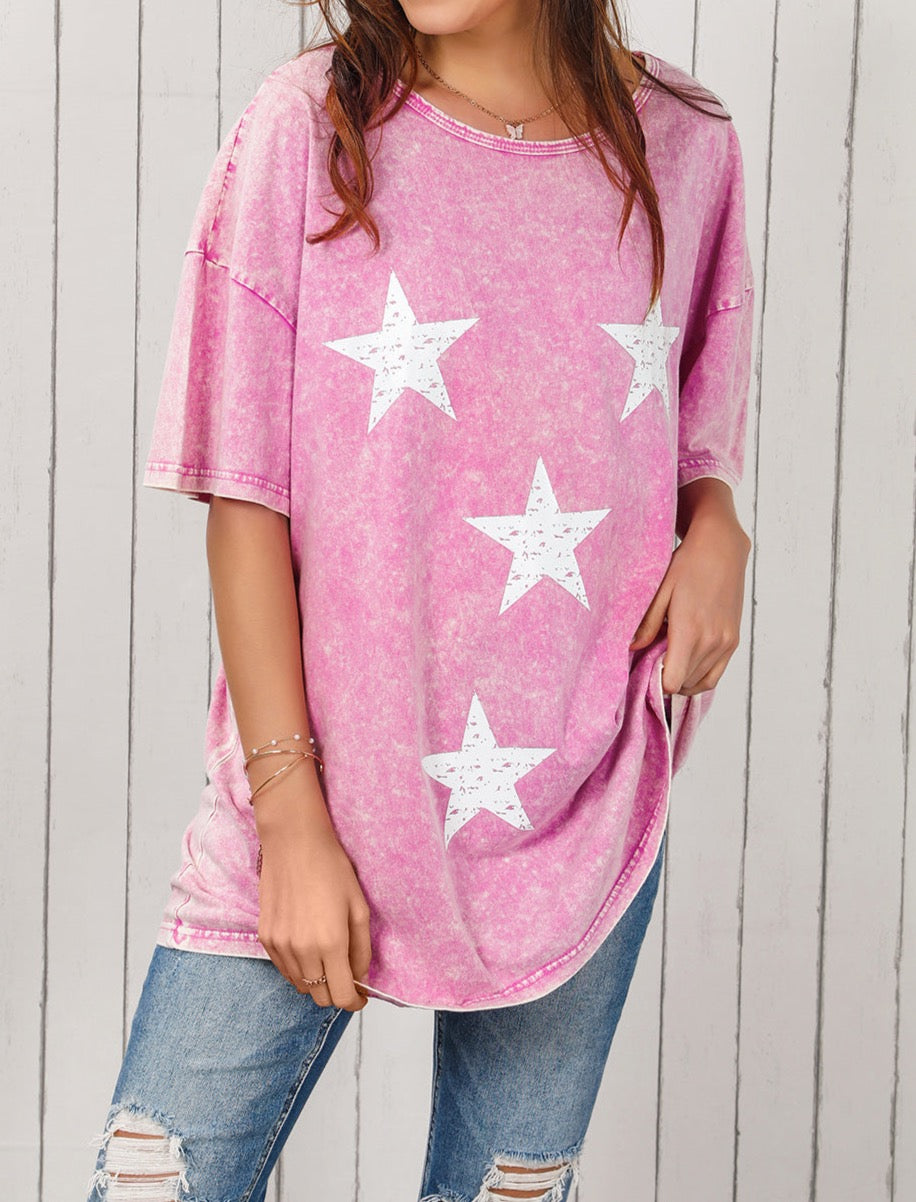Superstar Vintage Pink Graphic Tee - Cheeky Chic Boutique