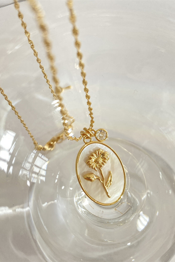 Wildflower Shell Pendant Necklace - Cheeky Chic Boutique