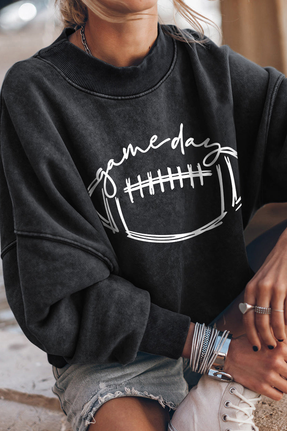 Football Gameday Graphic Sweatshirt - Cheeky Chic Boutique