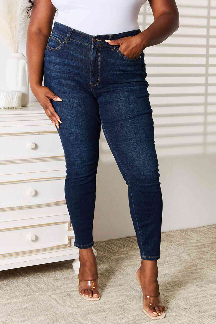 Unsettled Judy Blue Dark Skinny Jeans - Cheeky Chic Boutique