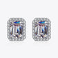 1 Carat Moissanite Rhodium-Plated Square Stud Earrings - Cheeky Chic Boutique