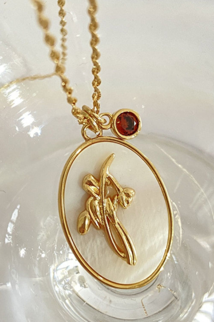 Wildflower Shell Pendant Necklace - Cheeky Chic Boutique