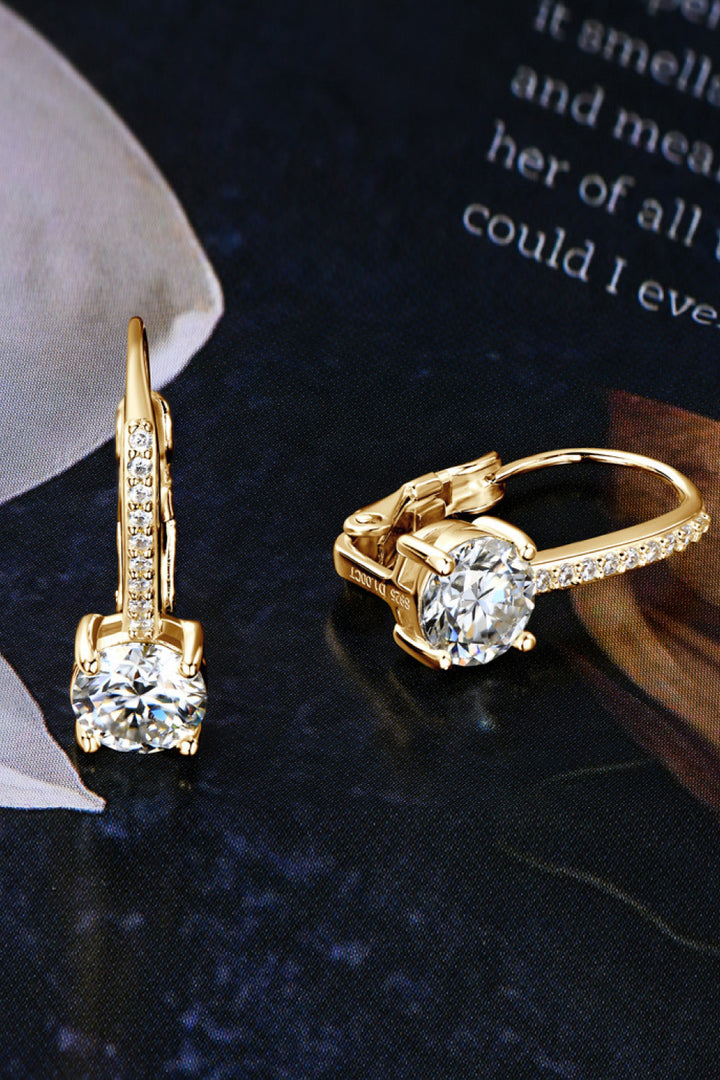 Descia 2 Carat Moissanite 925 Earrings - Cheeky Chic Boutique