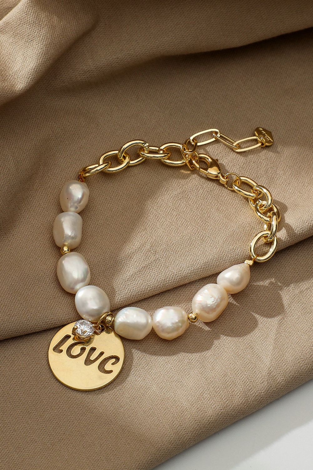 LOVE Freshwater Pearl Bracelet - Cheeky Chic Boutique