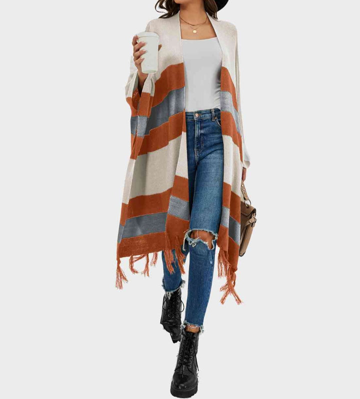 Falling Again Fringe Cardigan - Cheeky Chic Boutique