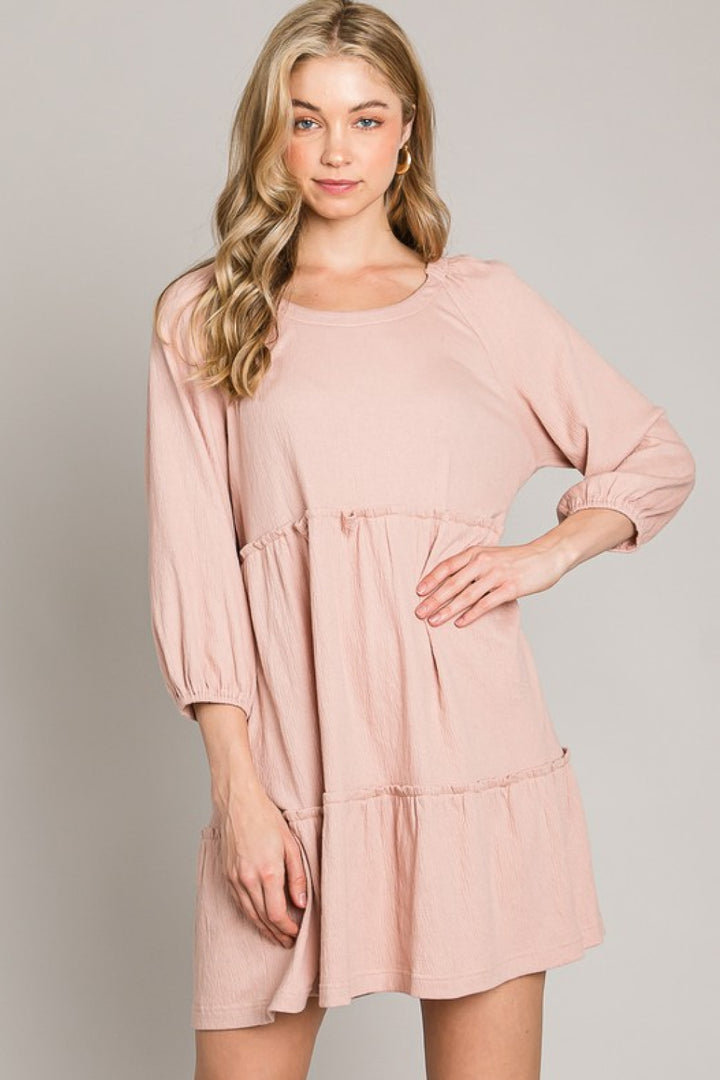 HEYSON Full Size Tiered Tie-Back Dress - Cheeky Chic Boutique
