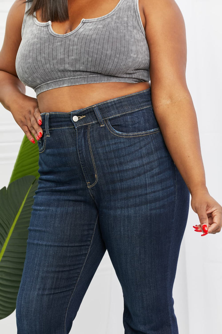 Judy Blue Tiffany Full Size Mid Rise Flare Jeans - Cheeky Chic Boutique