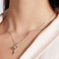 Bella Moissanite Key Pendant Necklace - Cheeky Chic Boutique