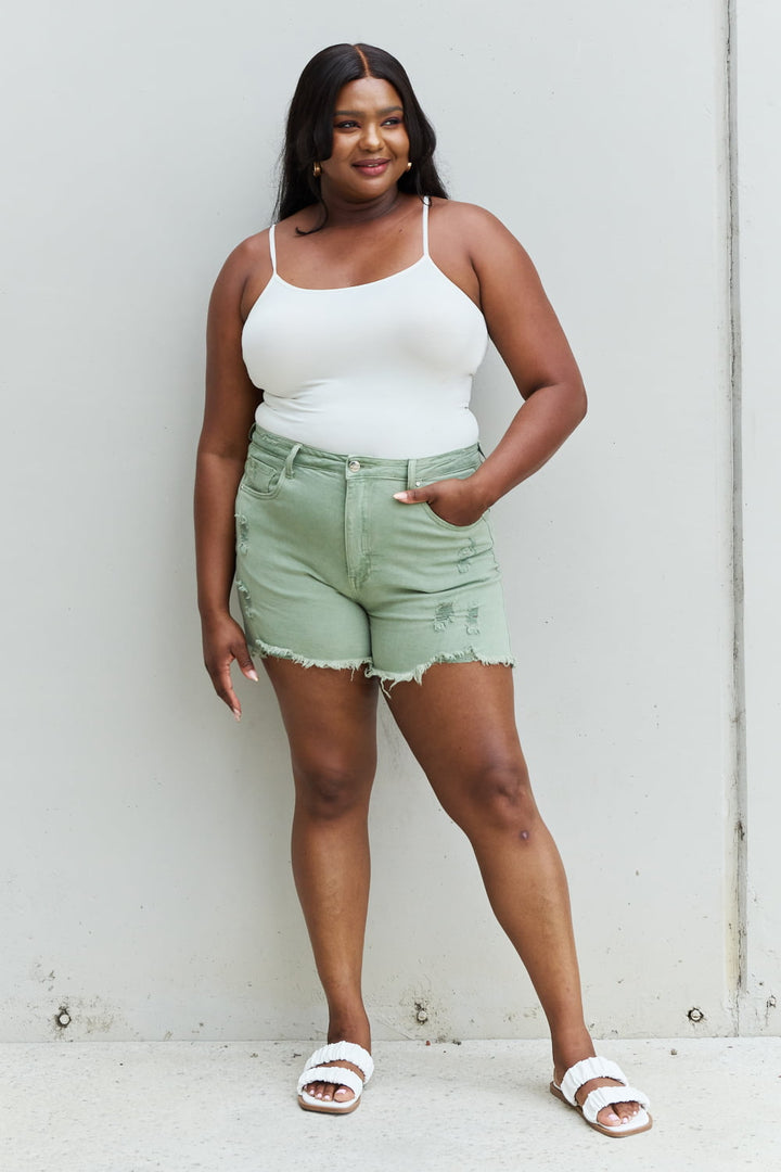 Katie High Waisted Shorts - Cheeky Chic Boutique