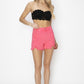 RISEN High Waist Frayed Hem Denim Shorts - Cheeky Chic Boutique
