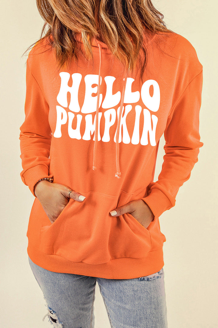 Hello Pumpkin Graphic Hoodie - Cheeky Chic Boutique