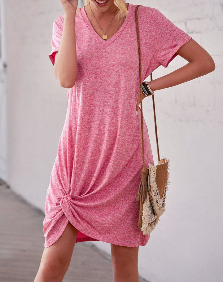 Triblend Side Knot Dress - Cheeky Chic Boutique