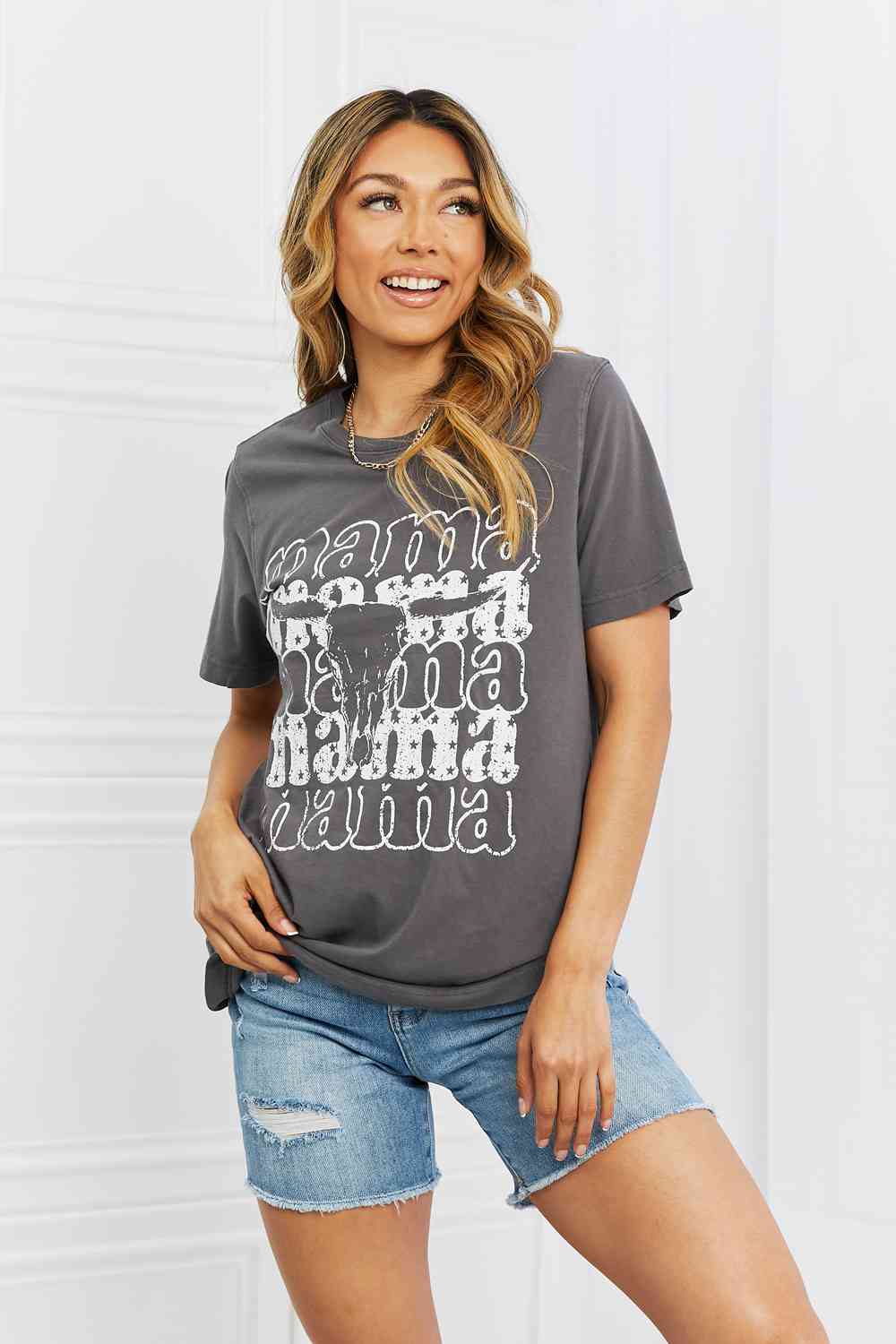 mineB I Got It From My Mama Full Size Graphic Tee - Cheeky Chic Boutique