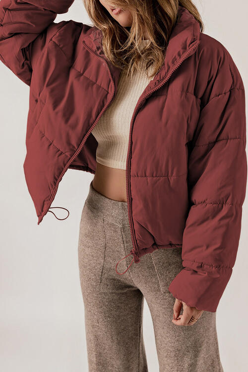Beyond Basic Burnt Sienna Puffer Jacket - Cheeky Chic Boutique