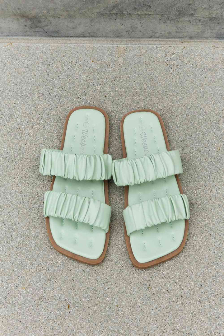 Weeboo Double Strap Scrunch Sandal in Gum Leaf - Cheeky Chic Boutique