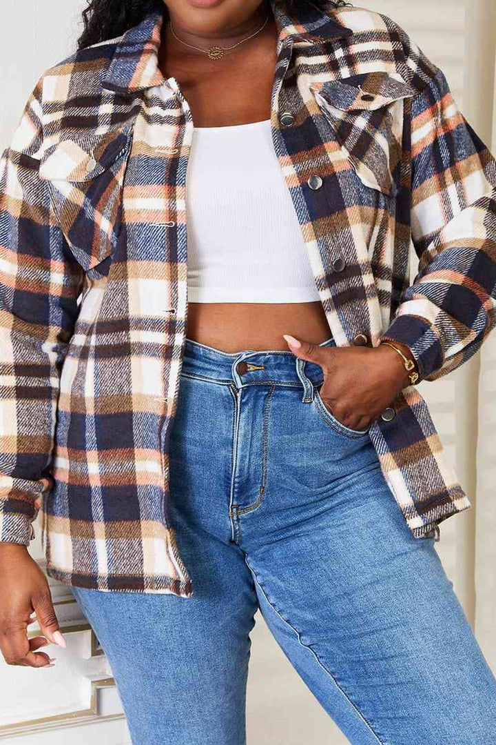 Full Moon Plaid Shacket - Cheeky Chic Boutique