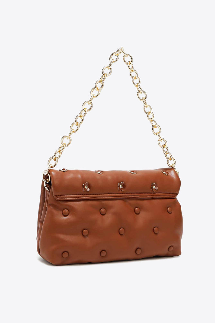 Nicole Lee USA Diamond Flower Messenger Crossbody Bag - Cheeky Chic Boutique