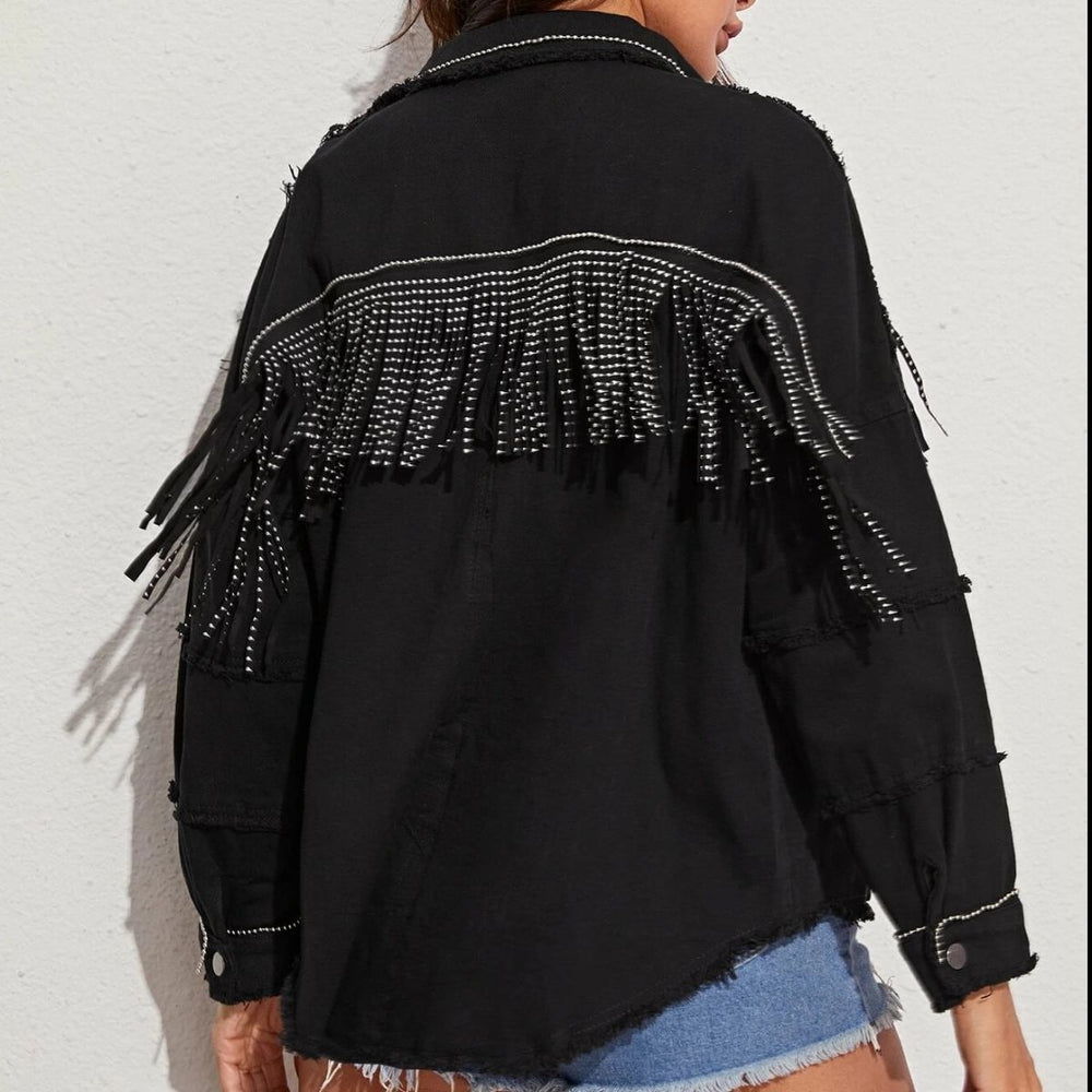 Edge of Reason Denim Top - Cheeky Chic Boutique